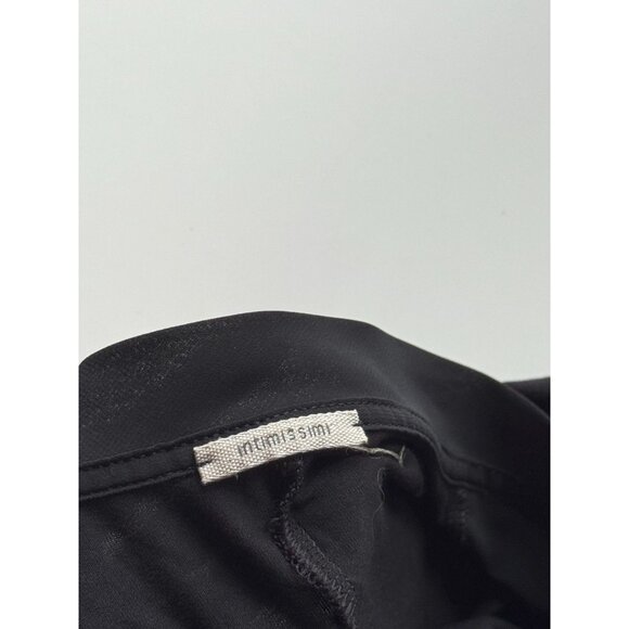 INTIMISSIMI Black Sheer Chiffon Jersey Long Sleevve Button Up Shirt, Size M - Picture 11 of 12